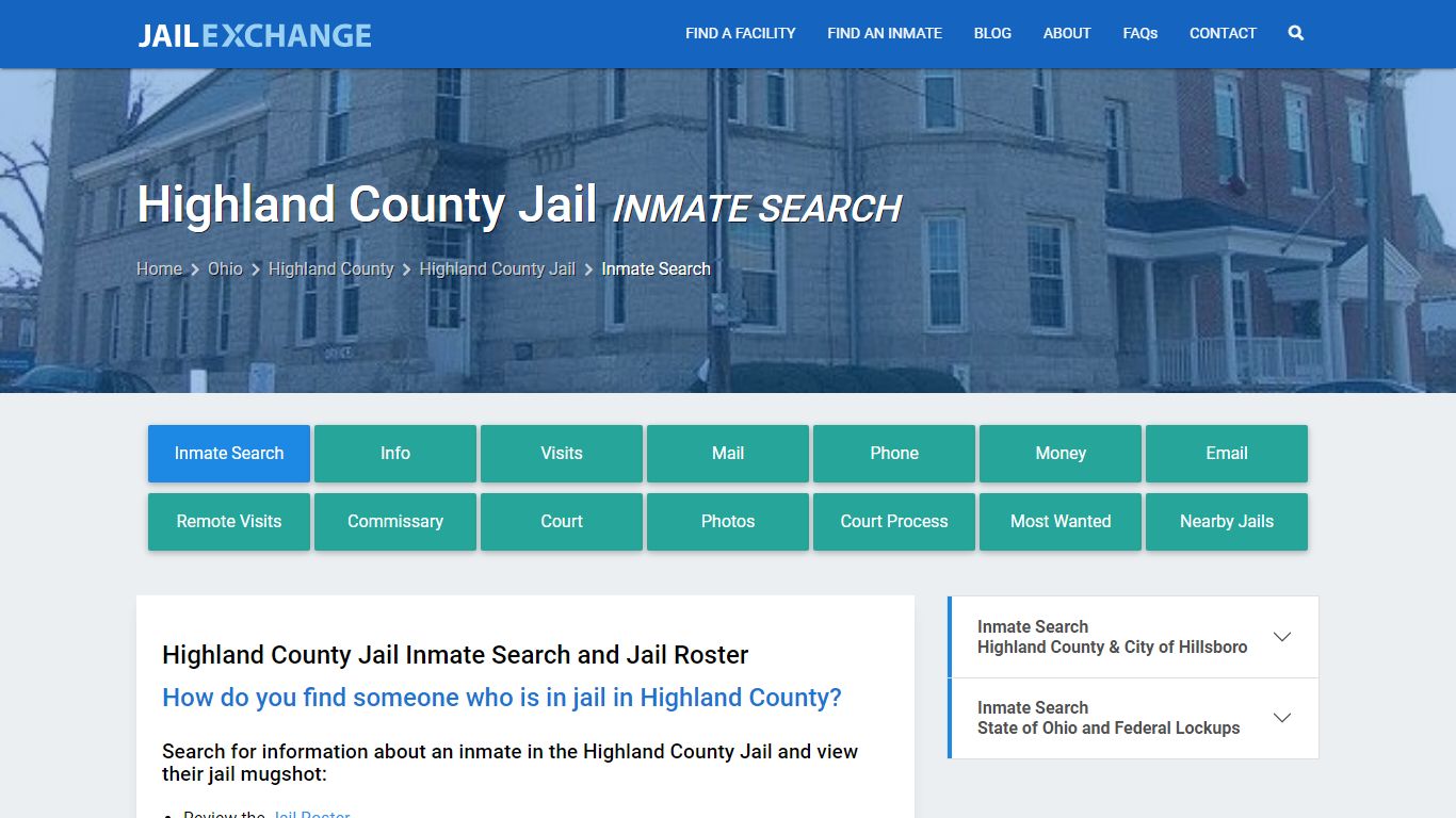 Highland County Jail Inmate Search - Jail Exchange